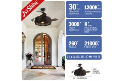 China Remote Control Caged Light Ceiling Fan , Decorative LED Ceiling Fan supplier