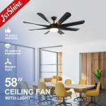 Living Room Light 110-240V/50Hz-60Hz Ceiling Fan with Chandelier and Remote Control for sale