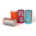 Rolled Edge Paper Tube Packaging Cardboard Paper Canister Aluminum Easy Open End for sale