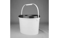 China 5.5L Oval Plastic Packaging Bucket Customized With A Lid And Hand Pull supplier