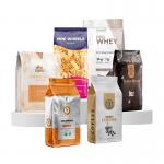 Custom Craft Paper Stand Up Pouch Coffee Packaging Bag Matte Finished Flat Bottom Bags For Coffee Bean for sale