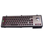 USB port metal industrial robust keyboard with optical laser trackball for sale