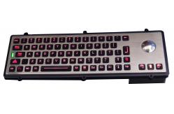 China USB port metal industrial robust keyboard with optical laser trackball supplier