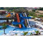 OEM Outdoor Commercial Amusement Park Carnival Ride Fiberglass Water Slide Sets for sale