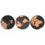 Waterproof Circle World Map Pin Boards Dia30cm Thick 0.5cm for sale