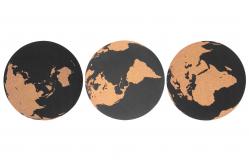 China Waterproof Circle World Map Pin Boards Dia30cm Thick 0.5cm supplier