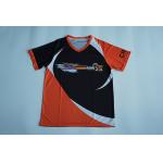Soft Mens Colored V Neck T Shirts With Raglan Sleeves , Custom Printed Tee Shirts for sale