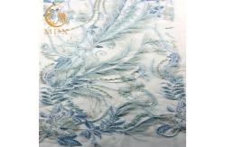 China Exclusive Bridal 3D Embroidery Lace Fabric 135cm Width Knitted With Feathers supplier