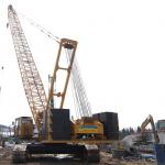 180T  Used Crane Equipment / Xcmg Heavy Crawler Crane With Boom 50 Meters for sale