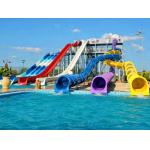 Water Park Swimming Pool Attraction Kids Play Fiberglass Water Slide for sale