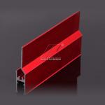 Red Anodized Wardrobe Aluminium Profile RoHS Leakproof Antioxidant Sturdy for sale