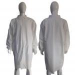 Open Fronted Adult Disposable Lab Coats with Elastic Cuffs 60 GSM Polypropylene Painting for sale