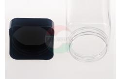 China Square Food Grade Clear Plastic Jars With Silk Screen Printing supplier