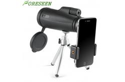 China Black 12x50 Monocular Telescope , Dual Focus Monocular Waterproof With Clip Tripod supplier