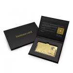 Memorable RFID Chip Business Cards Metal Ntag215 Card 0.76mm Thickness for sale