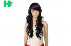 China High Temperature Fiber Long Synthetic Wigs Side Fringe Light Brown supplier