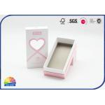 Heart Shaped Window Iridescent Paper Rigid Gift Box Logo Embossing for sale