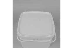 China ISO9001 Certification White Square Plastic Buckets 3 Liter supplier