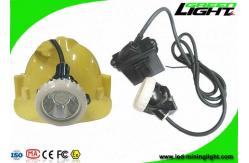 China IP67 Led Mining Cap Lights , Rechargeable Underground Safety Headlamps 10000lux 6.6Ah supplier