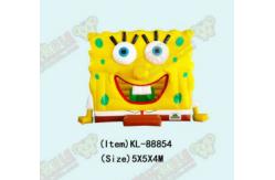 China Yellow SpongeBob Inflatable Bouncy Castle For Kids Jumping supplier