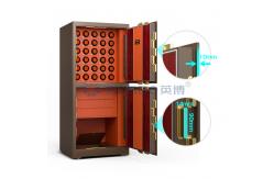 China Double Compartment Jewelry Lock Box Fingerprint Lock H1680mm Safe Watch Box supplier