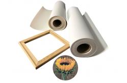 China 220gsm Inkjet Polyester Canvas Rolls Aqueous Waterproof  Matte Anti Cracking supplier
