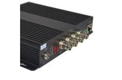 China 4 Port  HD-SDI Fiber Transmitter With Ethenet & Bidi RS485 supplier
