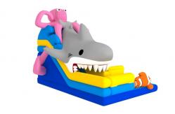China Ocean Themed Shark Commercial Inflatable Water Slides supplier