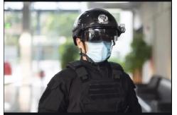 China Public Places Inspection  Ai - Powered Smart Helmets With Precision Infrared Thermometer supplier