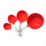 4Pcs Stainless Steel Handle Measuring Seasoning Liquid Plastic Measuring Cup for sale