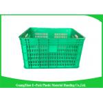 Space Saving Heavy Duty Plastic Crates , Stackable Storage Containers Nested Freely