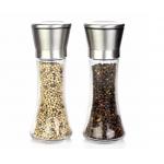 Transparant 80ml Glass Spice Containers  With Plastic Caps for sale