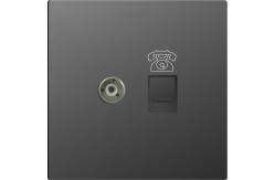 China Vertical conjoined Multimedia Wall Socket , Big module Rj11 Phone Socket supplier