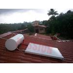 100L 150L White Tank Solar Powered Water Heater Blue Film Coating Solar Collector for sale
