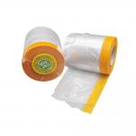 Pre Taped Masking Film Floor Paint Shield Moving Protective Car Plastic Protective Film For Carpets for sale