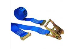 China 50MM Polyester Ratchet Tie Down Straps LC2500 DN EN12195-2 Acid Resistance supplier