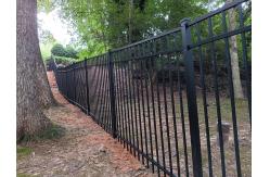 China Customized Euro Style Tubular Metal Fence Galvanized Privacy With Posts supplier