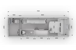 China Sightseeing 7.9m Length Boat House Solution For 3T Capacity Needs supplier