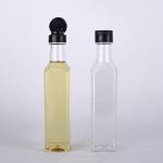 Olive Oil Vinegar Plastic Bottle With Screw Cap Square 8.8oz