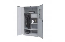 China Easy Assemble Home 0.6mm Cam Key Security Grey Steel Wardrobe supplier