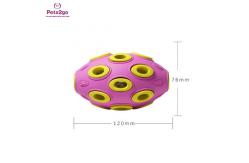 China Lightweight Red rubber 81x62mm Dog Fetch Ball supplier