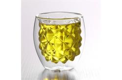 China OEM 330ml Double Wall Insulated Espresso Glass Mug supplier