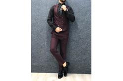 China Wedding Wool Tuxedo 3 Piece Suit For Men Slim Fit supplier