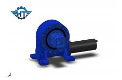 China 7 Inch Hourglass Worm Zero Backlash Slew Drive For Parabolic Trough supplier