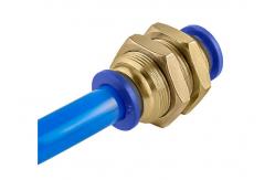 China PM Straight Pneumatic One Touch Bulkhead Union Air Fitting Push Quick Connect Tube supplier