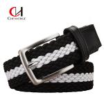 Non Punching Breathable Woven Elastic Belt Casual Men'S Canvas Belt High Grade for sale