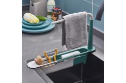 China Telescopic Sink Storage Rack Adjustable Telescopic 2 In 1 Sink supplier