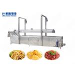 Automatic Puffed Snacks Continuous Fryer Machine , Potato Chips Frying Machine for sale