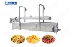 China Automatic Puffed Snacks Continuous Fryer Machine , Potato Chips Frying Machine supplier