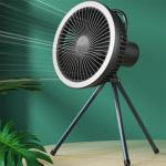 HEBRONFAN 8 Inch Rechargeable Fan Tripod Hanging For Tent Camping for sale